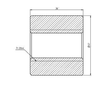 Гайка трапецеидальная 20x4 без фланца