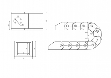 Кабель-канал гибкий TP15x15 R28