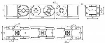 Кабель канал гибкий TP25х25 R55 (с держателями)