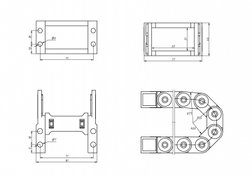 Кабель канал гибкий TP30x57 R55 (с держателями)