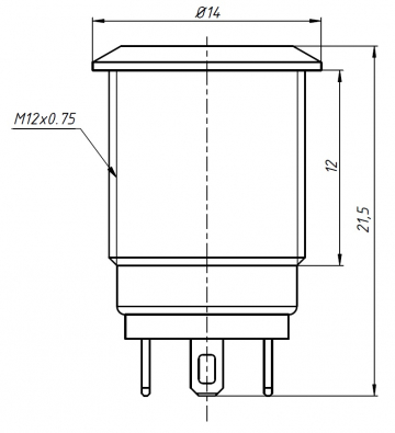 Кнопка HJ-12 QZ (с подсветкой)