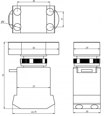 Кнопка ON-OFF d22mm