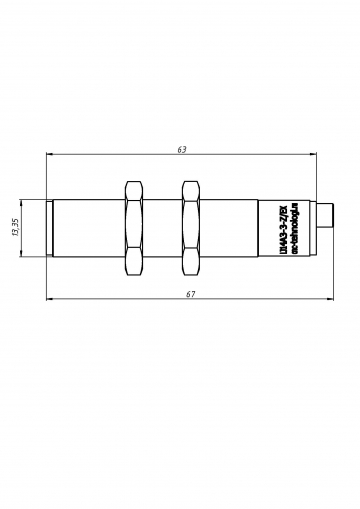 Концевой индуктивный датчик LJ14A3-3-Z/EX (2 провода)