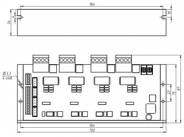 Многоканальный драйвер шаговых двигателей, 4-ех осевой ТВ6600-T4 4 axis