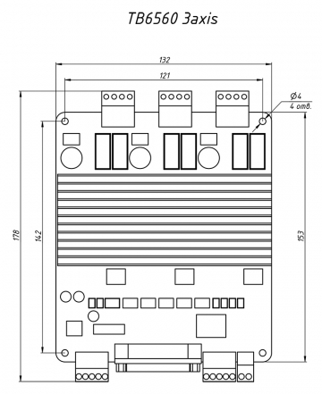 Многоканальный драйвер шаговых двигателей TB6560 3axis