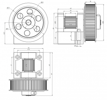 Модуль LC оси X с редукцией 3:1 ML