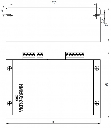 Одноканальный драйвер шаговых двигателей YAKO YKD2608MH