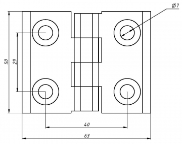 Петля 4040 для профиля