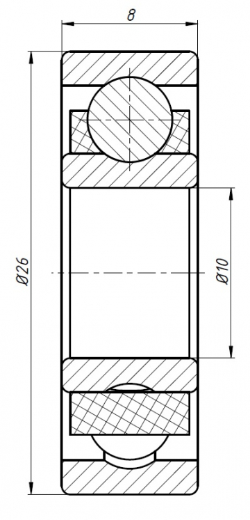 Подшипник радиально-упорный 7000AC