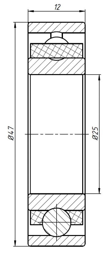 Подшипник радиально-упорный 7005AC