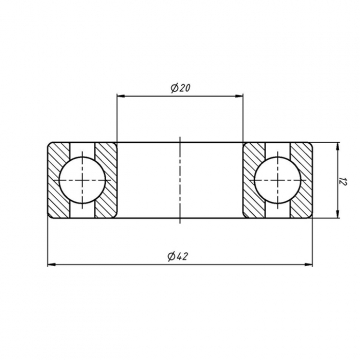 Подшипник радиально-упорный 7004AC