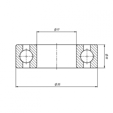 Подшипник шпинделя H7003C-2RZ P5 (2 шт. в комплекте)