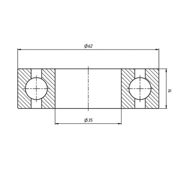 Подшипник шпинделя H7007C-2RZ DBP5 (комплект 2 шт.)