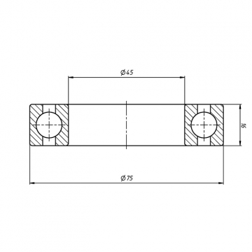 Подшипник шпинделя H7009C-2RZ P4 (2 шт. в комплекте)
