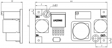 Преобразователь напряжения LM2596S