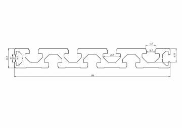 Профиль рабочего стола AL-22180 Т-слот (АВД-3411)