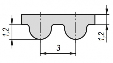 Ремень HTD 300-3M-15