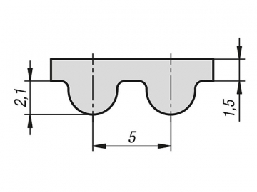 Ремень HTD 420-5М