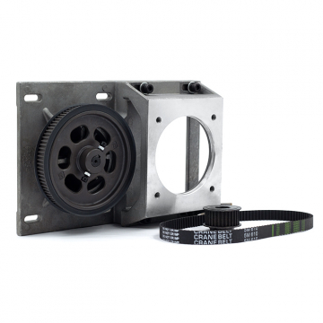 Ременной редуктор 1:3 модуль 2 косозубая рейка