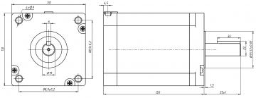 Шаговый двигатель 110HS150-6504A