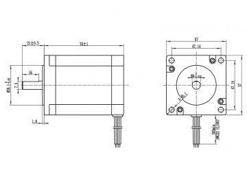 Шаговый двигатель 57HM76-3004