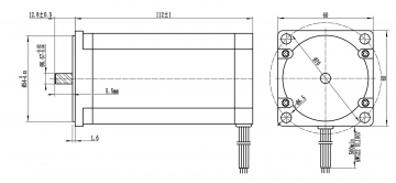 Шаговый двигатель 57HS112-4004 для 2GN50K