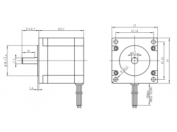 Шаговый двигатель 57HS56-3004