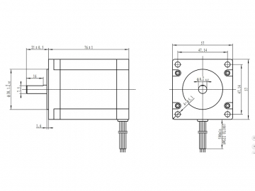 Шаговый двигатель 57HS76-2804