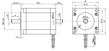 Шаговый двигатель 57HS76-3004B08