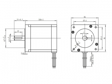 Шаговый двигатель 86HS100-5004