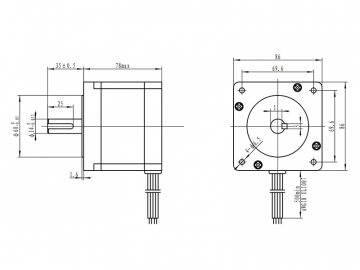 Шаговый двигатель 86HS78-5504