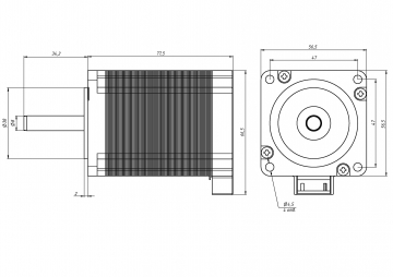 Шаговый двигатель YK57XN78-0834A