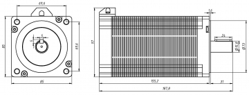 Шаговый двигатель YK86HB156-06A