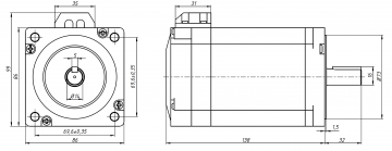 Шаговый серво-двигатель 86HB250-118
