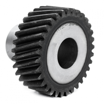 Шестерня косозубая прецизионная M2-Z32-25 фланец 28мм