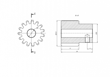 Шестерня М1.5-15-8