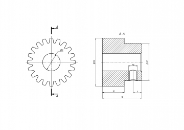Шестерня S1-20-8 прецизионная