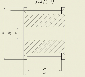 Шкив 18T-5M-20AF