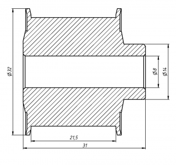 Шкив 18T-5M-20BF
