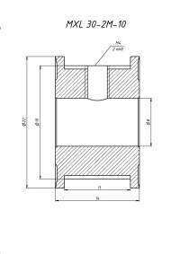 Шкив MXL-30-2M-10 8mm
