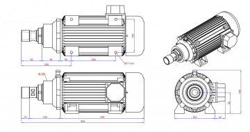Шпиндель 6Y-L5 3.5 KW, 1500 rpm., 50Hz., ER32