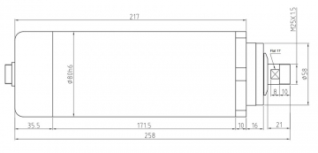 Шпиндель воздушного охлаждения GDF80-24Z воздух 2,2кВт 220В ER20