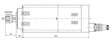 Шпиндель воздушного охлаждения GDZ80F-2.2 (4 подшипника)