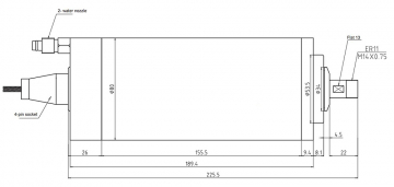 Шпиндель жидкостного охлаждения GDZ-19 (1.5 кВт)
