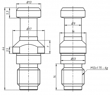 Штревель SK30 (DIN69872A-M12)