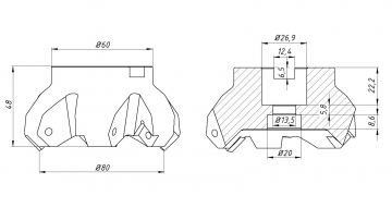 ФРЕЗА НАСАДНАЯ\ТОРЦЕВАЯ SNMX1205-80-6T-27