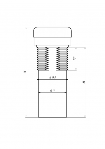 Световой индикатор зеленый 220В 16мм