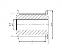 Шкив 20T-3M-20AF 8mm