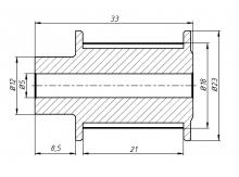 Шкив 20T-3M-20BF 5mm