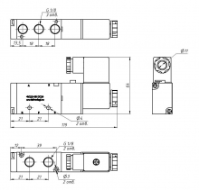 Пневмораспределитель 4V210-06 DC24V